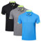 HUAKANG 3 Pack Mens Polo Shirts Short Sleeve Breathable Quick Dry Golf Top Running Sports Tee Top Gym Workout Polo T Shirts0506-Black Grey Blue-2XL