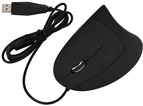 SUNGOOYUE Mouse Verticale Cablato per Mano Sinistra, Mouse Verticale per Mano Sinistra Cablato USB Mouse da Gioco Ergonomico Mouse Sano da Polso