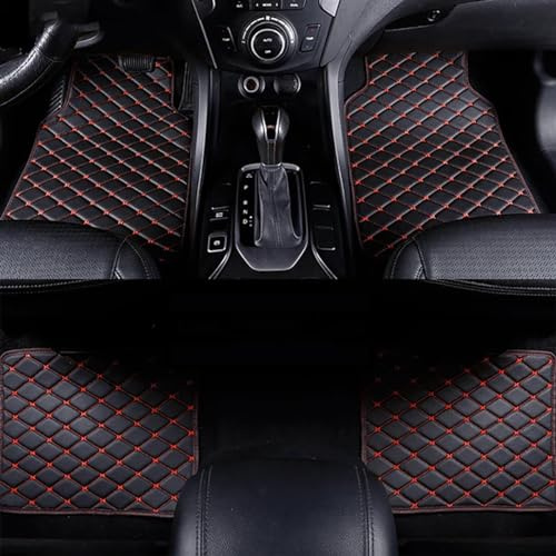 Tapis de Sol de Voiture antidérapants imperméables personnalisés, Ensemble Complet de Tapis de Sol en Cuir pour Mazda2 Mazda 2 Demio R DJ DL 2015~2022, Avant et arrière, Cuir PU, 4 pièces