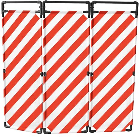 Barrière d'intervention PVC 1m80 rayé Rouge-Blanc