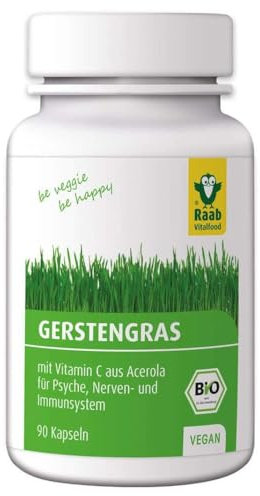 Raab Vitalfood BIO Gerstengras Kapseln, 90 Stk., 29,7g (2)