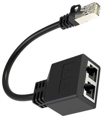 Splitter Ethernet RJ45 da 1 a 2 switch Ethernet 1000Mbps 2 porte RJ45 adattatore di rete ad alta velocità adattatore di rete