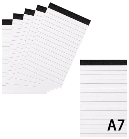 muahmuah Lot de 5 Mini Bloc-notes A7-30 Feuilles par Bloc-notes - Recharge pour Bureau, Maison, École
