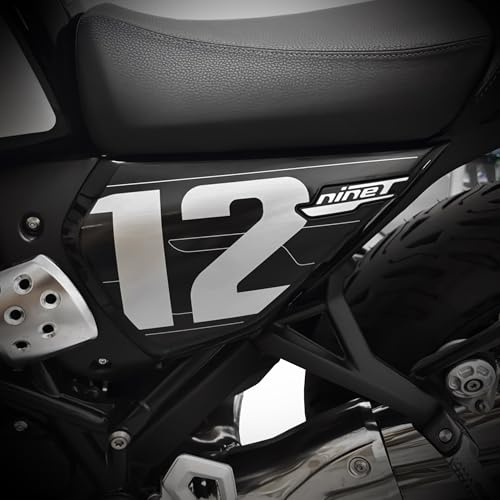 Az Graphishop klistermärken plast under sadeln kompatibel med BMW R 12 nineT Skrap- och nötningsskydd Tillverkad i Italien -R12NINET (Black Storm)