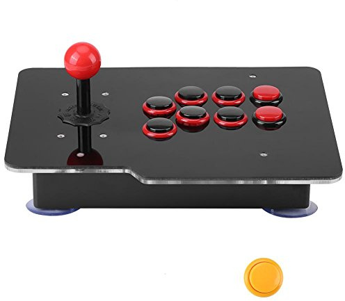 8-Way Arcade Game Joystick, USB Controller, Zero Delay Arcade Stick Buttons for Sports, Racing, Fighting Games