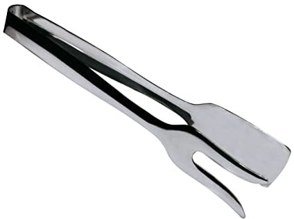 Salvinelli Molla per Arrosto Acciaio Inox 18/10, Pinza da Cucina per Arrosti 26.5 cm, Made in Italy, Finitura Lucida