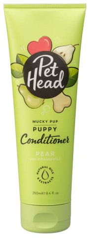 Pet Head Mucky Pup Conditioner für Welpen | Birnenduft | Pflegt und Beruhigt das Fell Ihres Hundes | pH-Neutral | Vegan & Tierversuchsfrei | Sanfte Formel für Hunde und Welpen ab 8 Wochen | 250ml