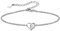 Silvora S925 Sterling Silver Bracelet for Women Heart Initial Letter E Adjustable Love Jewellery Gift for Girls Sisters Friends Mum Daughter Birthday with Gift Box