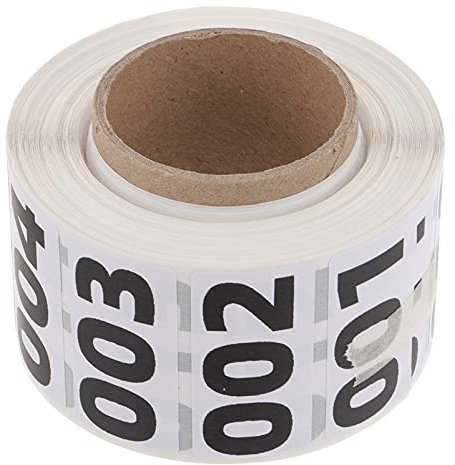 1 Rolle Aufkleber Anzahl Paster Etiketten Für Kleidernummern Klebstoff Anzahl Label Inventar Zählen Label Inventaretiketten Etikett Zur Bestandszählung Schreibtisch Weiß Produkt