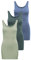 ONLY Damen Onllive Love Long Tank TOP 3er Pack Top für Frauen, Desert Sage/Balsam Green/China Blue, S