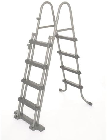 Rantry Bestway Escalera de Seguridad para Piscina 4 peldaños Flowclear 122 cm Escaleras y rampas de Piscina