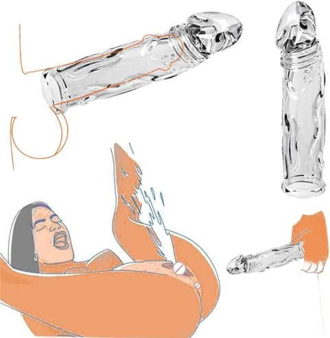 QUEEN'S STORY Penismanschetten und -verlängerungen, Penishüllen zur Penisvergrößerung und -verlängerung, Erotik Sexspielzeuge für Männer Paare