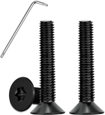 Vis à Tête Fraisée Noir 30 Pièces, M6 X 40mm Torx En Acier Inoxydable 304, à Métaux Filetage Complet Pour L'équipement De Machine Et Les Meubles à La Maison
