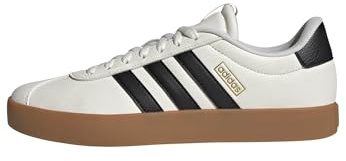 Adidas Men's VL Court 3.0, White/Black/Gold Metallic, 12