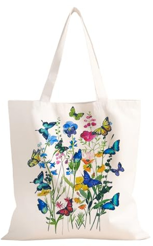 FOSDICK Tote Bag Donna, Borsa Shopper Donna, Shopper Maestra Riutilizzabile, Borsa di Tela Manico Lungo, Borse di Stoffa Stampata per Uso Viaggi Shopping Scuola Universitaria Lavoro, 35x40cm