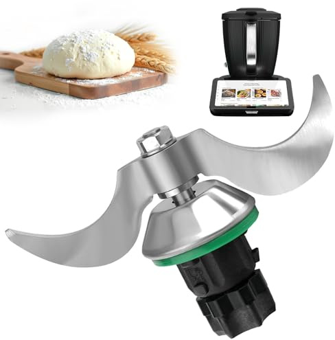 Teigmesser für TM7, TM6, TM5, Edelstahl Teigmischmesser, Kein Teig-Rückstand und Schmutzkontamination, Schnelle Reinigung des Knetmessers, Ersatz Zubehör für TM7/TM6/TM5 Küchenmaschine