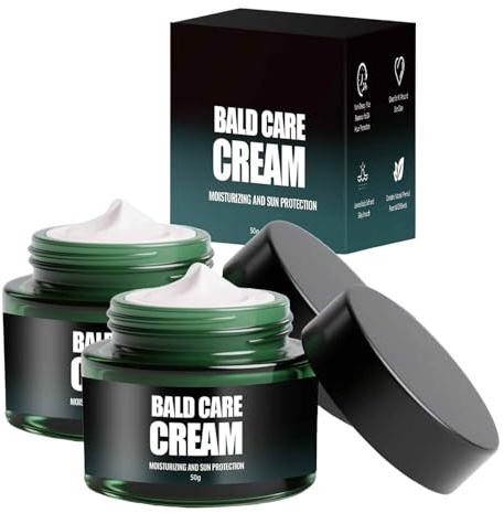 Crema nutriente calvizie, crema per la cura del cuoio capelluto, idratante e rigenerante Skinhead Care, effetto anti-shine naturale e cura del cuoio capelluto per chi soffre di calvi per uomini (2)