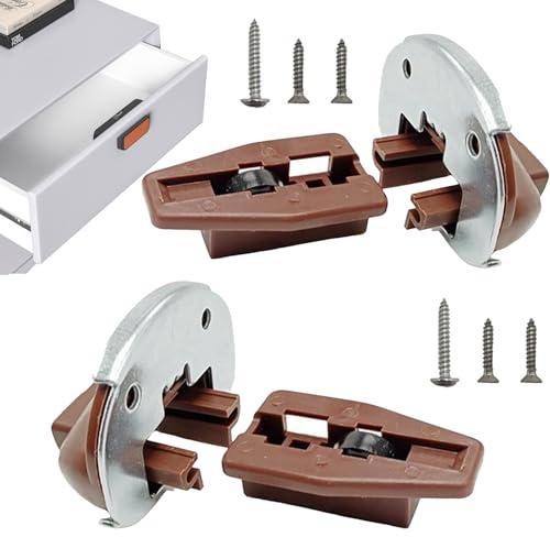 Kit guida cassetto di ricambio - Pezzi di ricambio per cassetti Kit di riparazione guide per cassetti,Parte per guide per montaggio centrale e montaggio inferiore