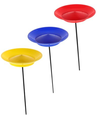 WESIEVYA Set 3 Piatti da Giocoleria con Bastoncini per Spettacoli Circensi, Allenamento Sensoriale e Giochi di Abilità, Materiale Leggero e Bilanciamento di Precisione, Gioco di Giocoleria