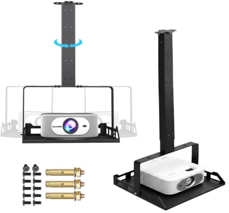 Soporte de Techo para proyector con Bandeja, Altura Ajustable