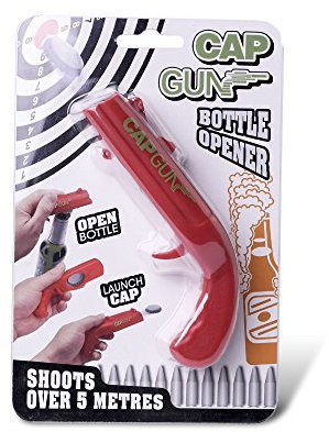 Flaschenöffner, Bierflaschenöffner - schießst Kronkorken über 5 Meter weit rot