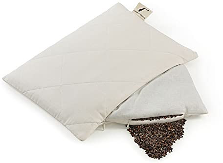 Bio Buchweizenkissen Dream & Dreams, Kopfkissen mit Bio-Füllung, Buchweizenschalen Kissen 40 x 60 cm