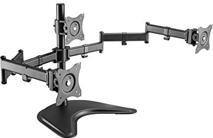 RICOO Monitorarm Monitorhalterung 3 Monitore Monitor Halterung Tisch Arme für 13-27 Zoll Computermonitore - TS7511 VESA Tischhalterung Bildschirmhalterung Bildschirm Arm Halter Monitorhalter