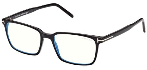 Tom Ford Brillen FT 5802-B BLUE BLOCK SHINY BLACK 55/17/145 Herrenbrillen