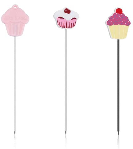 Baking Skewer 3 PCS Stainless Steel Cake Testing Needles Cake Skewer Tester Practical Cake Tester Cake Needle Sticks Kitchen Baking Gadgets
