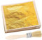200 Sheets Gold Leaf Sheets, 9.5 x 8.5 cm Imitation Gold Leaf Gold Foil Paper Multipurpose Gold Leaf with Brush for Gilding Paintings Arts Crafts Nail Picture Frames Furniture Decoration