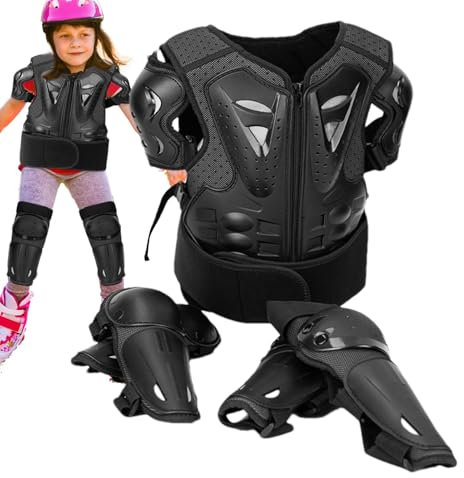 Protecteur de poitrine pour motos tout-terrain, équipement d'équitation pour motos tout-terrain - Équipement de protection de moto réglable, combinaison de moto pour enfant - Ensemble de protections d