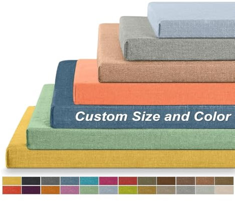 Easyars Maßgefertigte Auflage für Bank, Bankkissen Bankauflagen nach Maß Sitzkissen für Fensterbank Couch, Abnehmbarem Bezug, für Innen & Outdoor, Dicke 3 cm