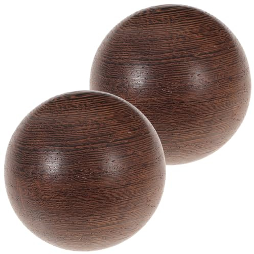 Garneck Palline in legno di palissandro – 2 pezzi – palline da baoding fatte a mano senza massaggio a mano e sollievo dallo stress ideale per anziani e sollievo