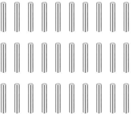 sourcing map 100pcs Dowel Pins M1(1mm) x 6mm 304 Stainless Steel Cylindrical Shelf Support Peg Pin Rod Fasten Elements for Metal Devices Wood Furniture DIY Installation, Silver