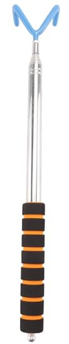 Owaefuqoir Disc Golf Retriever Disc Golf Grabber 10 Feet Portable Telescoping Pole with Hook for Outdoor Flying Disc