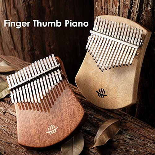 Generic Piano à Pouce en Bois Massif, Instrument de Musique Portable élégant à 17 Touches avec Accessoires Complets pour Enfants Adultes Débutants Professionnels pour Cultiver Le Talent Musical