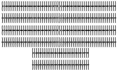 ANKROYU Dorsi di rilegatura in plastica resistente da 10 pezzi, 30 anelli, raccoglitore a pettine da 19 mm, per documenti A4, B5, A5, rapporti, presentazioni, quaderni, capacità 15 (Nera)