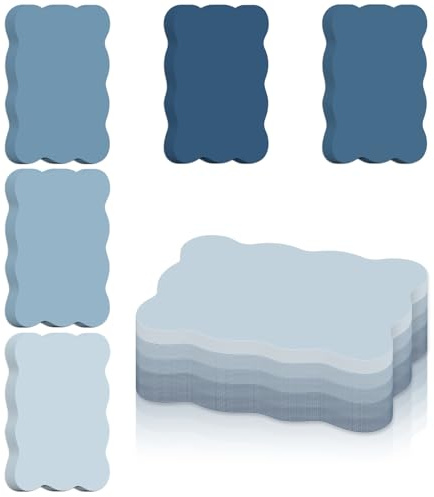 Whaline 150 Pack Dusty Blue Index Cards 3 x 5 Inch Colored Cardstock Flashcard 5 Colors Gradient Blue Blank Index Cards for Note-taking Studying Organizing School Office Supplies