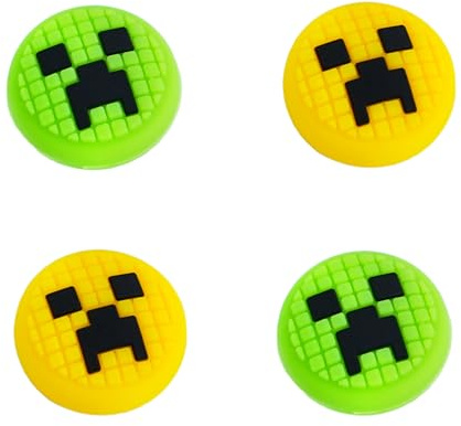 TIKOdirect Cute Thumb Grip Caps Compatible with Switch Joy-con/OLED/Lite, Kawaii Joystick Cap Grip 4PCS Soft Silicone Protective Ergonomic Button Cover, Green