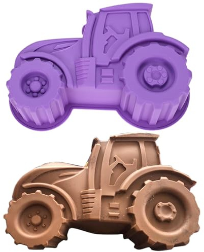 Kaksilikonform, silikonbakformar, traktorformade hushållsgeléformar - silikon bakformar för säker traktor för diskmaskin, formar