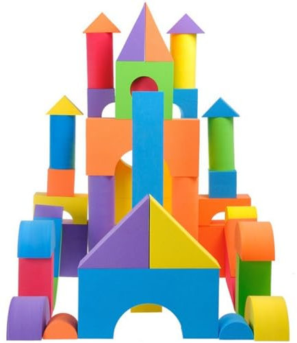 30 Pezzi Blocchi da Costruzione in Schiuma per bambino, Set Impilabili Morbidi, Set di Giocattoli da Bagno, Gioco Educativo, Regalo per Bambini da 3 a 6 Anni