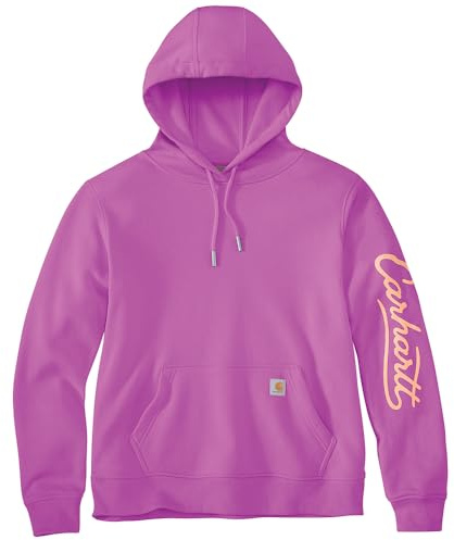 Carhartt Women's Sawyer Script Logo Sweatshirt, Electric Fuchsia, X-Large