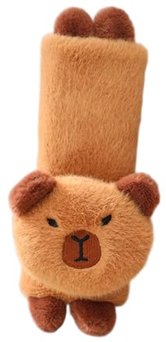 Seat Belt Cover Pad, Soft Plush Cute Cartoon Capybara Car Seat Strap Pads, Comfortable Seatbelt Cushion for Auto SUV Truck Airplane and Backpack Belt Cover Pad