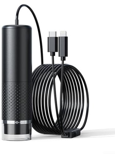 Microscope portable 1600X, résolution 2 MP 1920 x 1440p, loupe numérique USB avec éclairage 8 LED pour Android pour iOS pour inspection du follicule pileux