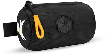 OllyDog Scoop Pick Up | Dog Poop Bag Holder | Lightweight & Water-Resistant Dispenser | Leash Attachment for Hands-Free Carry | Fits Standard Waste Bag Rolls (Raven)