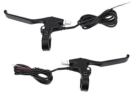 Alomejor Universal Fahrradbremshebel Aluminiumlegierung 4-Finger Bremshebel 2 Dr?hte f¨¹r Elektrofahrrad ¨C Links & Rechts Bremssysteme