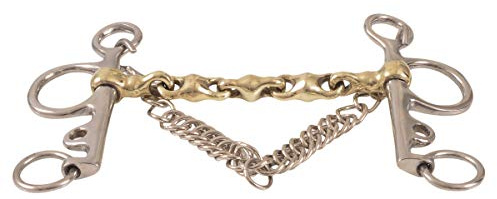 Waterford Mouth Pelham Bit Copper, GS & SS Curb Chain (UKSALES25® Horse Bits) (5.5 INCHES)