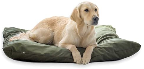 4L Textil ZOE Hundekissen wasserfest mit Bezug Hundebett wasserabweisend Hundekissen große Hunde waschbares Hundebett große Hunde (100x80 cm, Dunkelgrün)