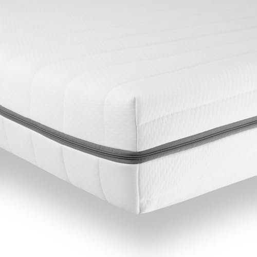 Sleepneo Matratze 90x190 - Ergonomische Kaltschaummatratze - 7-Zonen-Matratze H2 - Oeko TEX Zertifiziert - Waschbarer Bezug - 2in1 Matratzen Härtegrad - atmungsaktiv - Höhe 15 cm