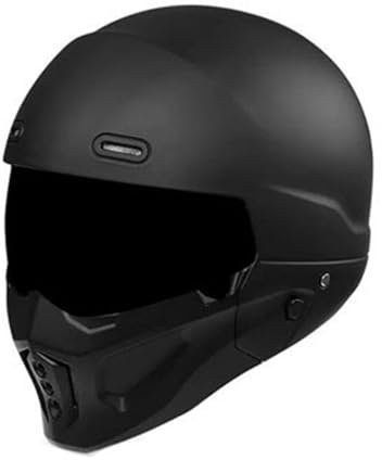 Vintage Motorrad Lokomotive Helme Mit Schwarzem Visier, Integralhelme Herren Damen, Motorradhelm DOT/ECE-Zugelassen, Motocrosshelme Für ATV UTV ( Color : B , Size : M=57-58cm )